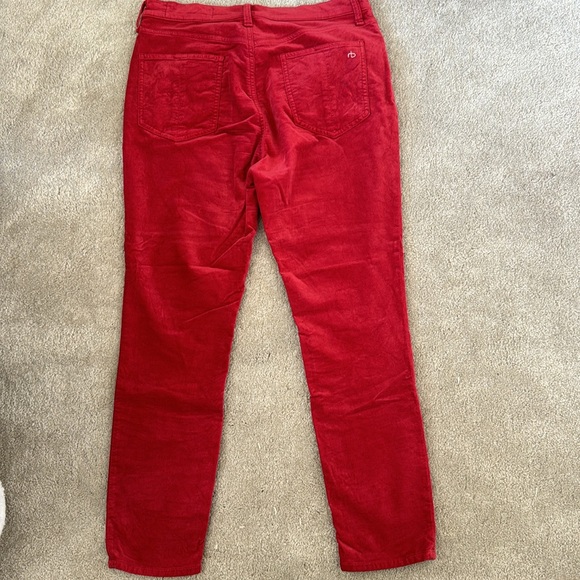 Rag & Bone red velvet pants size 31 - Picture 3 of 6